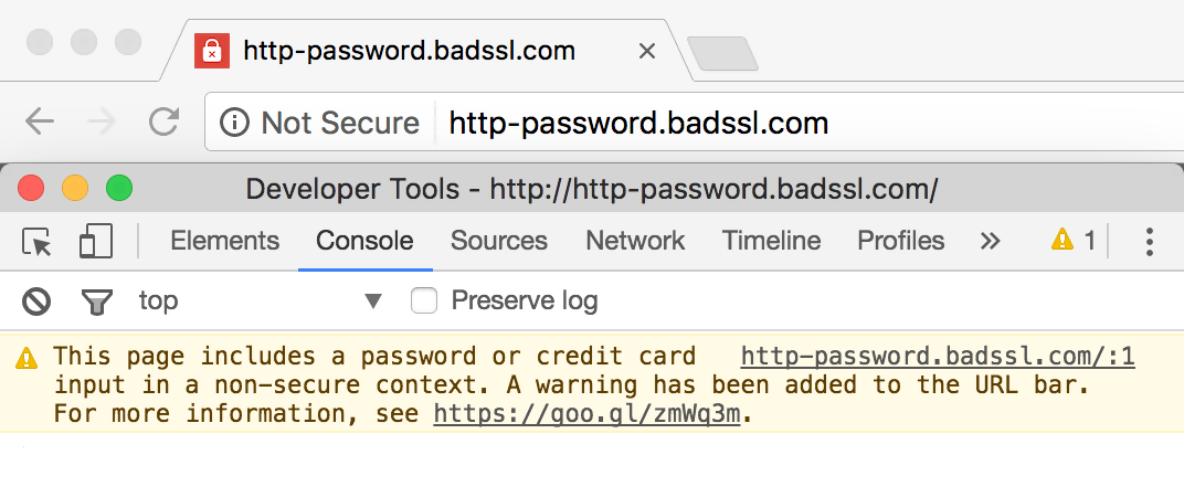 website not secure - Google warn visitors